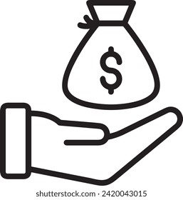 Imagen vectorial del símbolo del dinero. Ilustración de la imagen de diseño de moneda