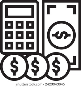 Money icon symbol vector image. Illustration of the currency design image