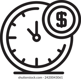 Imagen vectorial del símbolo del dinero. Ilustración de la imagen de diseño de moneda