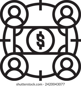 Money icon symbol vector image. Illustration of the currency design image