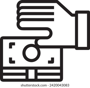 Imagen vectorial del símbolo del dinero. Ilustración de la imagen de diseño de moneda