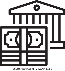 Money icon symbol vector image. Illustration of the currency design image