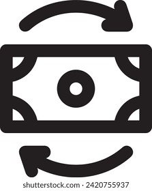 Imagen vectorial del símbolo del dinero. Ilustración de la imagen de diseño de moneda