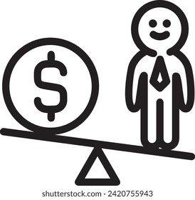 Money icon symbol vector image. Illustration of the currency design image