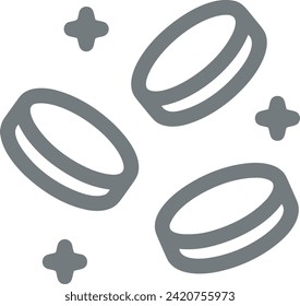 Imagen vectorial del símbolo del dinero. Ilustración de la imagen de diseño de moneda