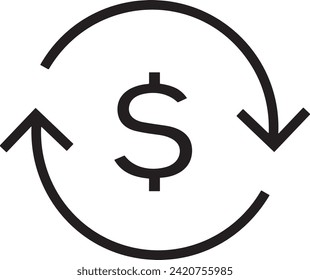 Money icon symbol vector image. Illustration of the currency design image