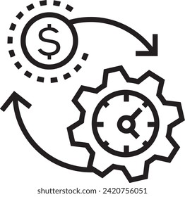 Money icon symbol vector image. Illustration of the currency design image