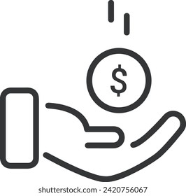 Geldsymbol, Vektorbild. Illustration des Devisendesign-Bildes