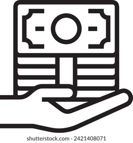 Money icon symbol vector image. Illustration of the currency design image