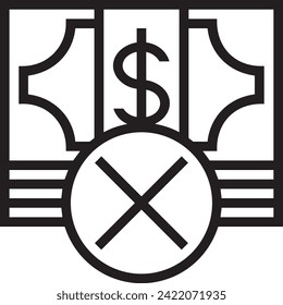 Money icon symbol vector image. Illustration of the currency design image