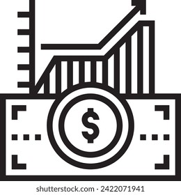 Imagen vectorial del símbolo del dinero. Ilustración de la imagen de diseño de moneda