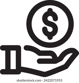 Money icon symbol vector image. Illustration of the currency design image