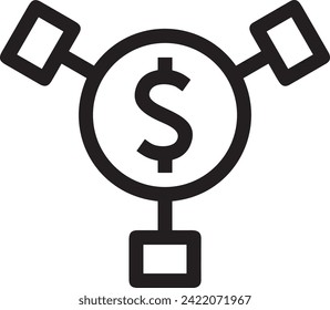 Money icon symbol vector image. Illustration of the currency design image