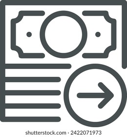 Imagen vectorial del símbolo del dinero. Ilustración de la imagen de diseño de moneda