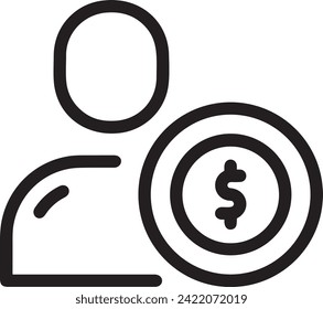 Money icon symbol vector image. Illustration of the currency design image