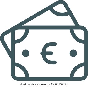 Imagen vectorial del símbolo del dinero. Ilustración de la imagen de diseño de moneda
