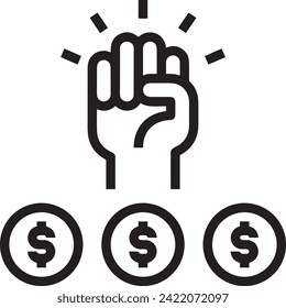 Money icon symbol vector image. Illustration of the currency design image