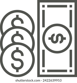 Money icon symbol vector image. Illustration of the currency design image