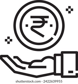 Money icon symbol vector image. Illustration of the currency design image