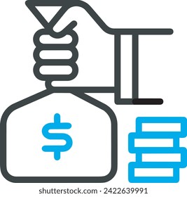 Money icon symbol vector image. Illustration of the currency design image