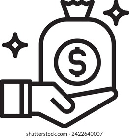 Money icon symbol vector image. Illustration of the currency design image