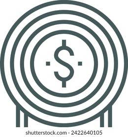Money icon symbol vector image. Illustration of the currency design image