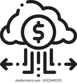 Imagen vectorial del símbolo del dinero. Ilustración de la imagen de diseño de moneda