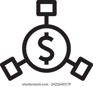 Money icon symbol vector image. Illustration of the currency design image