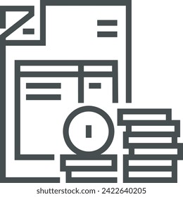 Geldsymbol, Vektorbild. Illustration des Devisendesign-Bildes