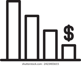 Imagen vectorial del símbolo del dinero. Ilustración de la imagen de diseño de moneda