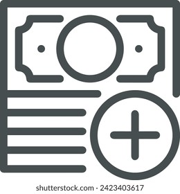 Money icon symbol vector image. Illustration of the currency design image