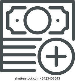 Money icon symbol vector image. Illustration of the currency design image