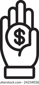 Money icon symbol vector image. Illustration of the currency design image