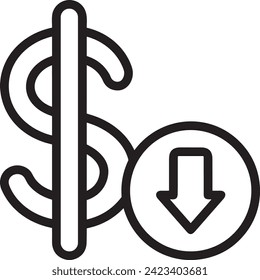 Imagen vectorial del símbolo del dinero. Ilustración de la imagen de diseño de moneda