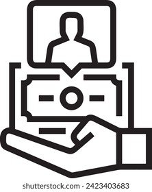 Money icon symbol vector image. Illustration of the currency design image
