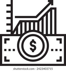 Money icon symbol vector image. Illustration of the currency design image