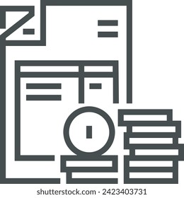 Imagen vectorial del símbolo del dinero. Ilustración de la imagen de diseño de moneda