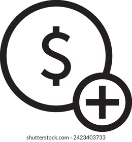 Money icon symbol vector image. Illustration of the currency design image