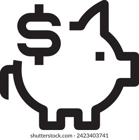 Imagen vectorial del símbolo del dinero. Ilustración de la imagen de diseño de moneda