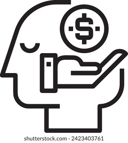 Money icon symbol vector image. Illustration of the currency design image