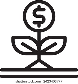 Money icon symbol vector image. Illustration of the currency design image