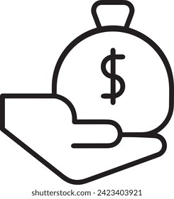 Money icon symbol vector image. Illustration of the currency design image