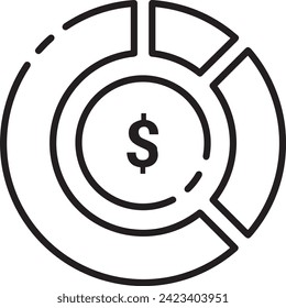Money icon symbol vector image. Illustration of the currency design image