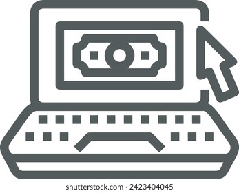 Money icon symbol vector image. Illustration of the currency design image