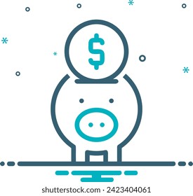 Money icon symbol vector image. Illustration of the currency design image