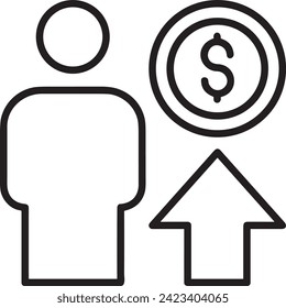 Money icon symbol vector image. Illustration of the currency design image