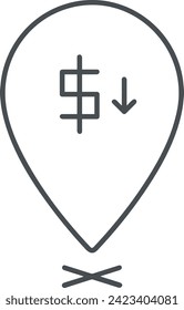 Geldsymbol, Vektorbild. Illustration des Devisendesign-Bildes