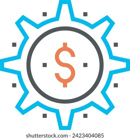 Imagen vectorial del símbolo del dinero. Ilustración de la imagen de diseño de moneda