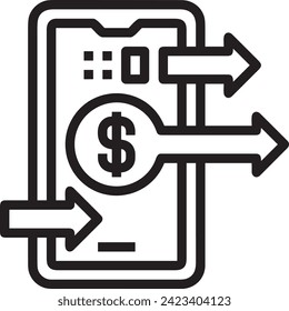 Money icon symbol vector image. Illustration of the currency design image