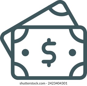 Imagen vectorial del símbolo del dinero. Ilustración de la imagen de diseño de moneda